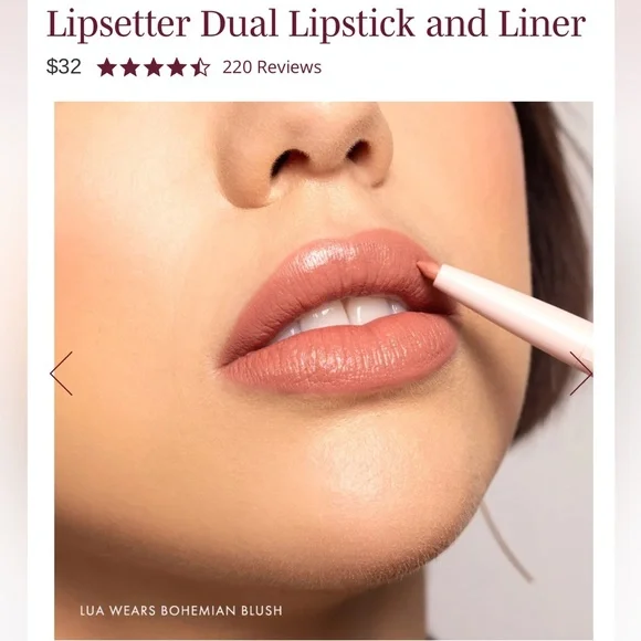 Wander Beauty Lipsetter Dual Lipstick and Liner — bohemian blush - Picture 2 of 7